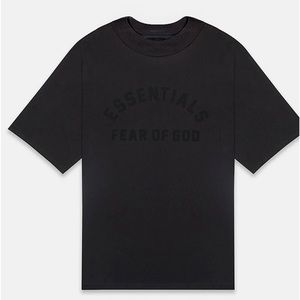 Brand New** “ESSENTIALS” Fear of God  Jet Black T-Shirt